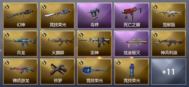 穿越火线（CF）1王者武器 1炫金武器 22V武器 20V角色 6皮肤 可排位