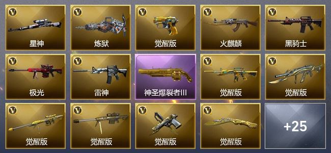 穿越火线（CF）31王者武器 20V武器 21V角色 10皮肤 可排位