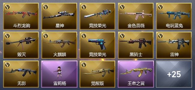 穿越火线（CF）3王者武器 58V武器 24V角色 13皮肤 可排位
