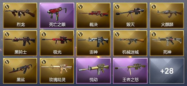 穿越火线（CF）0传说角色 0传说武器 4王者武器 6炫金武器 47V武器 14V角色 18皮肤 可排位 无