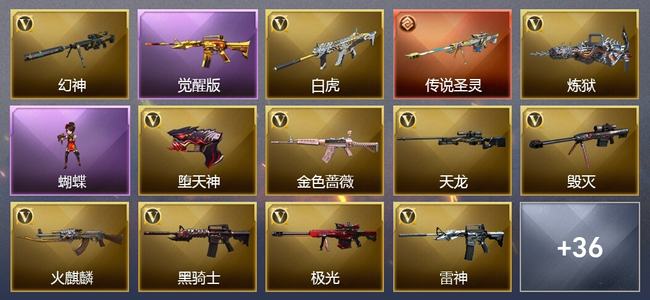 穿越火线（CF）0传说角色 1传说武器 6王者武器 4炫金武器 40V武器 11V角色 9皮肤 可排位 无