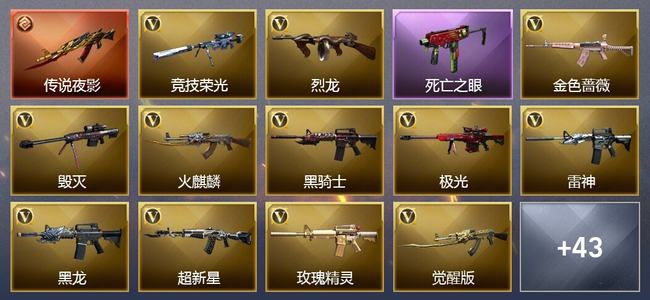 穿越火线（CF）0传说角色 1传说武器 4王者武器 2炫金武器 76V武器 44V角色 18皮肤 可排位 无