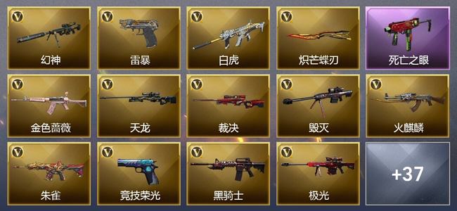 穿越火线（CF）0传说角色 0传说武器 8王者武器 1炫金武器 47V武器 18V角色 23皮肤 可排位 无