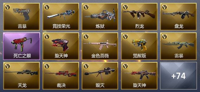 穿越火线（CF）0传说角色 0传说武器 9王者武器 6炫金武器 167V武器 21V角色 16皮肤 可排位 无