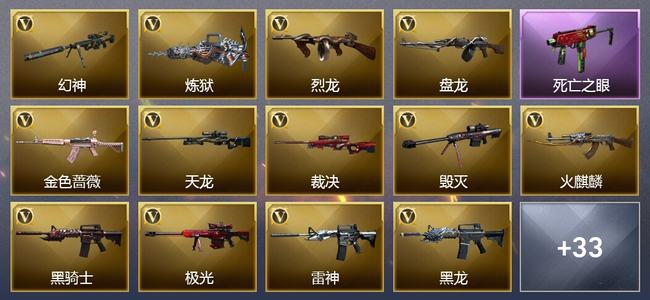 穿越火线（CF）0传说角色 0传说武器 6王者武器 2炫金武器 52V武器 24V角色 11皮肤 可排位 无