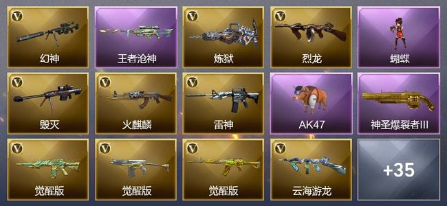 穿越火线（CF）0传说角色 0传说武器 0王者武器 0炫金武器 31V武器 48V角色 17皮肤 可排位 传奇