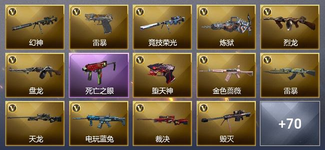 穿越火线（CF）0传说角色 0传说武器 8王者武器 4炫金武器 133V武器 27V角色 24皮肤 可排位 枪王