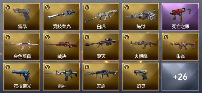 穿越火线（CF）0传说角色 0传说武器 0王者武器 0炫金武器 51V武器 15V角色 17皮肤 可排位 荣耀之巅