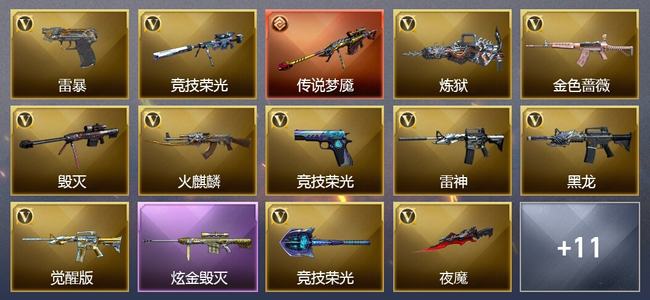 穿越火线（CF）0传说角色 1传说武器 0王者武器 1炫金武器 41V武器 7V角色 7皮肤 可排位 专家