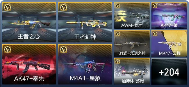 穿越火线:枪战王者14王者武器 213英雄武器 5英雄角色 309万化 枪神