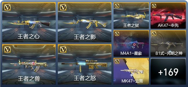 穿越火线：枪战王者V7 15王者武器 178英雄武器 8英雄角色 286万化 枪皇