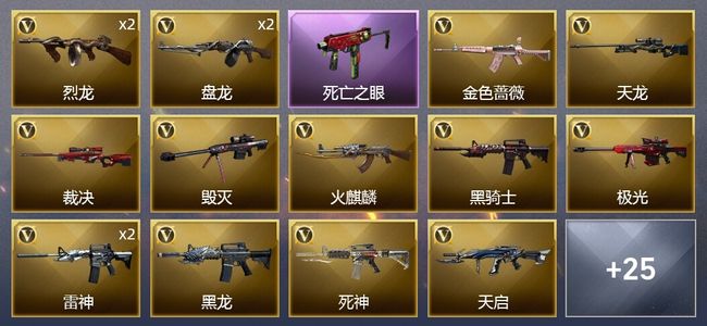 穿越火线（CF）4炫金武器 43V武器 2V角色 14皮肤 可排位 宗师