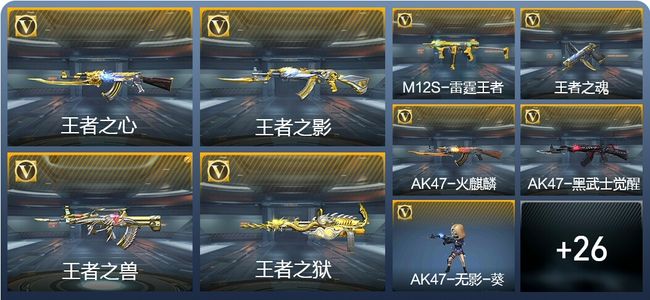 穿越火线：枪战王者10王者武器 164英雄武器 164英雄角色 255万化 新锐