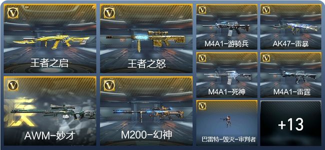 穿越火线：枪战王者3王者武器 130英雄武器 130英雄角色 156万化 新锐