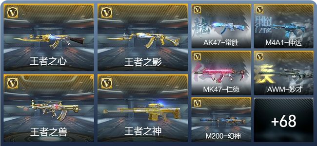 穿越火线：枪战王者12王者武器 436英雄武器 12英雄角色 577万化 枪皇SSS