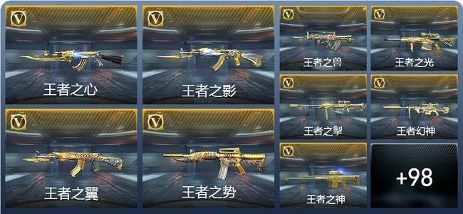 穿越火线：枪战王者33王者武器 281英雄武器 19英雄角色 463万化 枪神