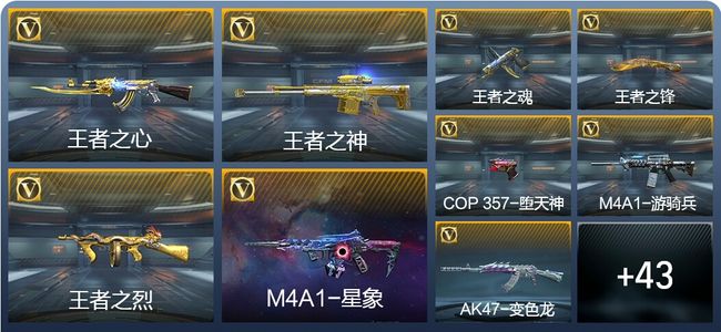 穿越火线：枪战王者10王者武器 189英雄武器 189英雄角色 168万化 新锐