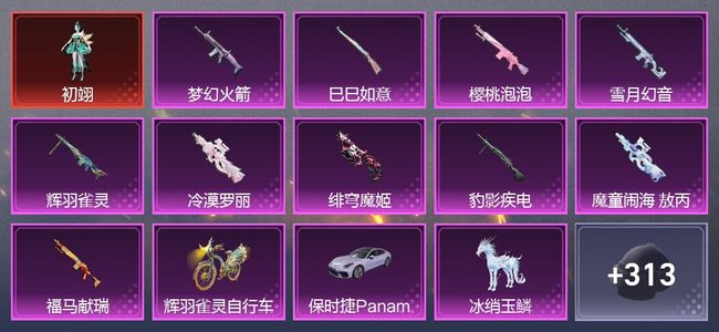 和平精英3载具 14粉装 198枪皮 145套装 69888热力 1印记 皇冠