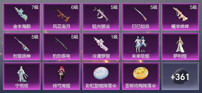 和平精英8升级枪 4粉装 216枪皮 160套装 63877热力 12印记 铂金