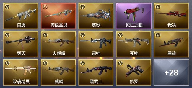 穿越火线（CF）1传说武器 3王者武器 30V武器 2V角色 12皮肤 可排位 新锐