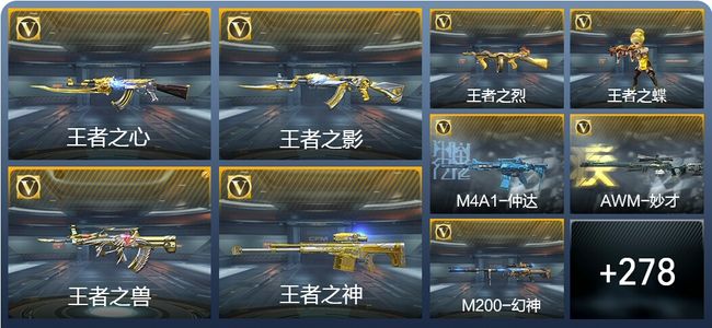 穿越火线：枪战王者V6 14王者武器 287英雄武器 10英雄角色 483万化 大师SS