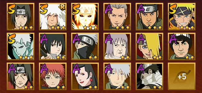 火影忍者V5 5S忍 17A忍 80忍 641S碎片 13通灵 400W战力 前500名 中忍