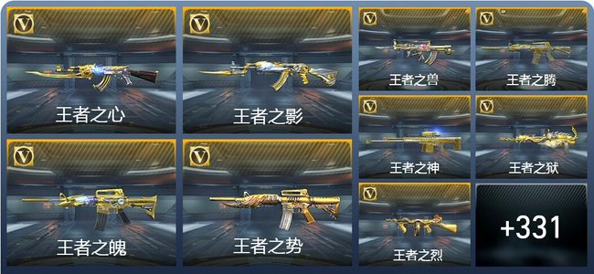 穿越火线：枪战王者V9 35王者武器 378英雄武器 9英雄角色 489万化 枪王SS