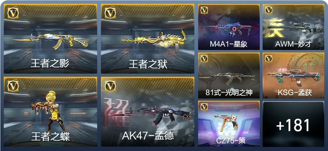 穿越火线：枪战王者8王者武器 190英雄武器 7英雄角色 310万化 枪皇S