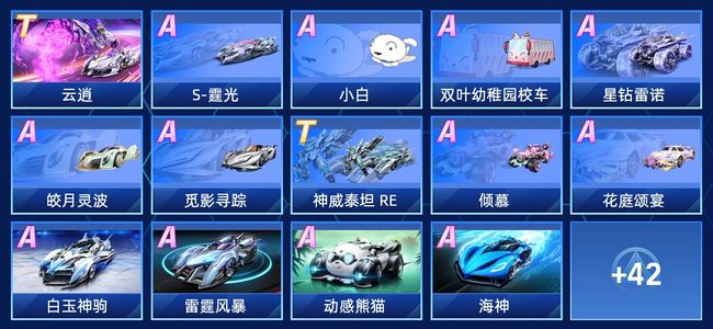 QQ飞车手游V10 2永久T车 37永久A车 56永久赛车 40宠物 男号 钻石