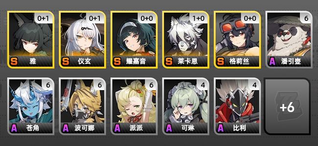 绝区零9黄 6角色黄 5S角色 3S音擎 5S邦布 女主 52
