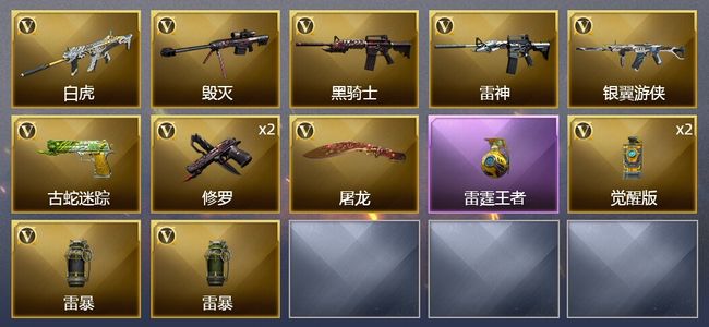 穿越火线（CF）1王者武器 13V武器 2皮肤 可排位