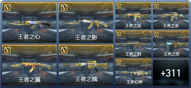穿越火线：枪战王者V9 42王者武器 320英雄武器 16英雄角色 728万化 枪圣