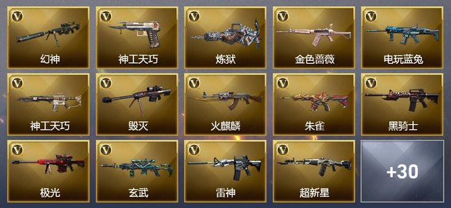 穿越火线（CF）37V武器 6皮肤 可排位 新锐