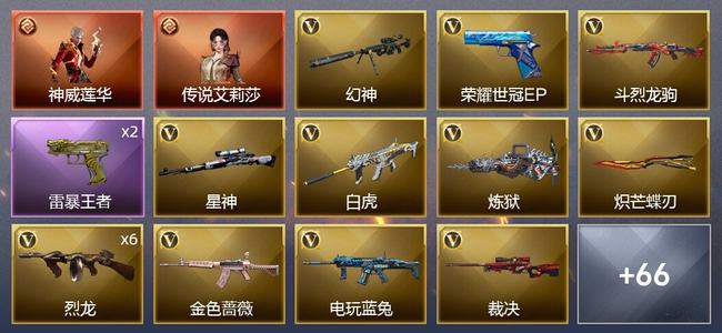 穿越火线（CF）2传说角色 3传说武器 11王者武器 77V武器 7V角色 23皮肤 可排位 枪王