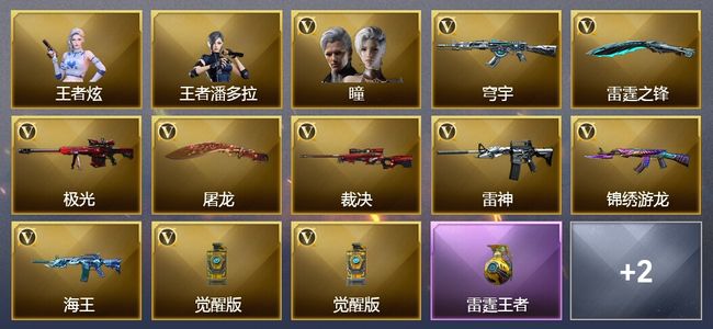 穿越火线（CF）2王者武器 10V武器 1V角色 4皮肤 可排位 新锐