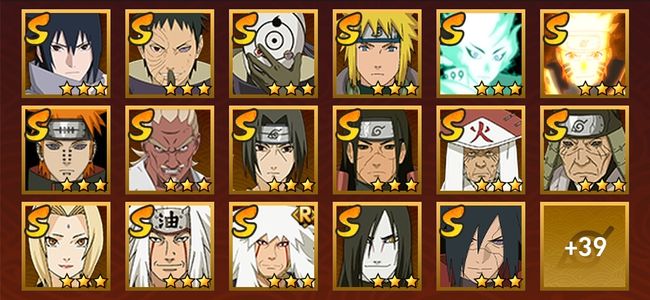 火影忍者V9 18S忍 38A忍 169忍 2236S碎片 16通灵 1000W战力 前500名 下忍