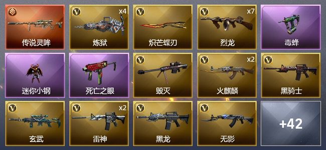 穿越火线（CF）2传说武器 2王者武器 73V武器 4V角色 22皮肤 可排位 新锐