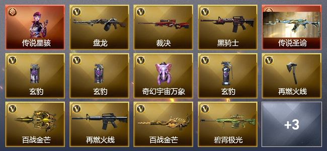 穿越火线（CF）1传说角色 1传说武器 1王者武器 15V武器 1V角色 3皮肤 可排位 宗师