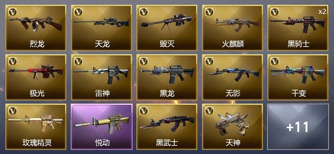 穿越火线（CF）1王者武器 25V武器 3V角色 9皮肤 可排位 新锐