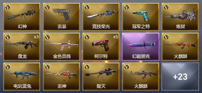 穿越火线（CF）1王者武器 62V武器 21皮肤 可排位 新锐