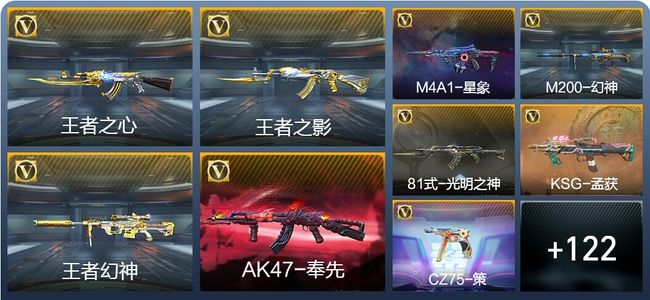 穿越火线：枪战王者V8 15王者武器 147英雄武器 2英雄角色 299万化 专家S