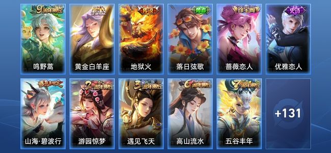 王者荣耀V5 3传说 25史诗 142皮肤 尊贵铂金III