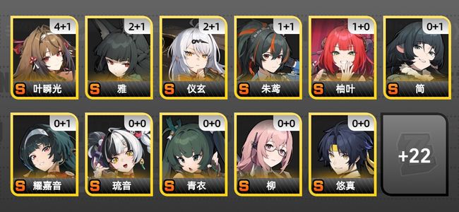 绝区零54黄 43角色黄 21S角色 11S音擎 12S邦布 女主 60