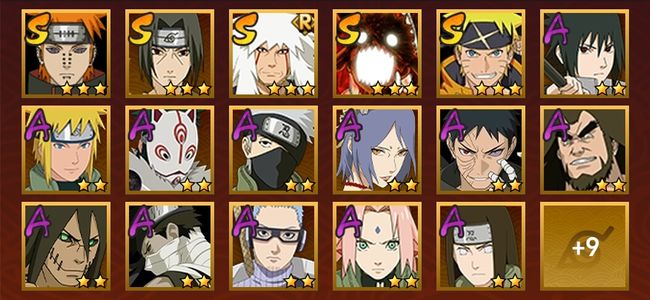 火影忍者V10 5S忍 21A忍 92忍 778S碎片 15通灵 300W战力 前1000名 中忍