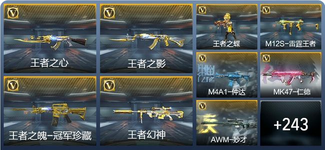 穿越火线：枪战王者V7 23王者武器 278英雄武器 11英雄角色 601万化 新锐