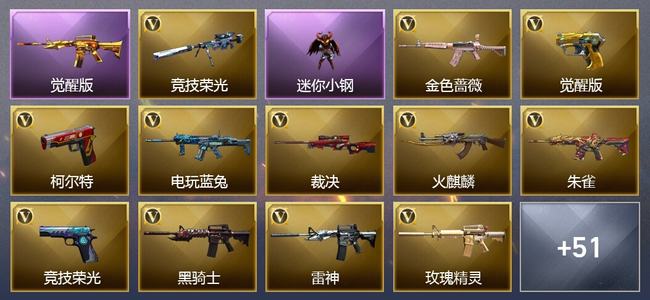 穿越火线（CF）4王者武器 59V武器 2V角色 14皮肤 可排位 枪王