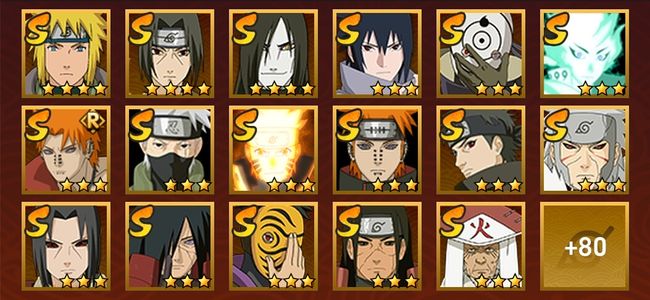 火影忍者V12 37S忍 60A忍 254忍 4402S碎片 22通灵 1000W战力 前500名 中忍