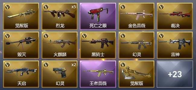 穿越火线（CF）1王者武器 52V武器 2V角色 9皮肤 可排位 新锐