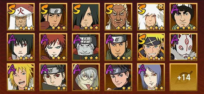 火影忍者V14 6S忍 25A忍 113忍 889S碎片 14通灵 500W战力 见习