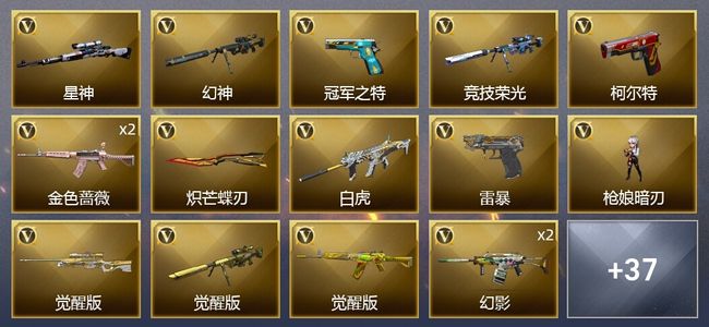 穿越火线（CF）3王者武器 48V武器 3V角色 31皮肤 可排位 宗师